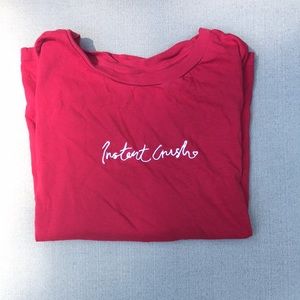 😍 H&M RED T-SHIRT ‘INSTANT CRUSH’